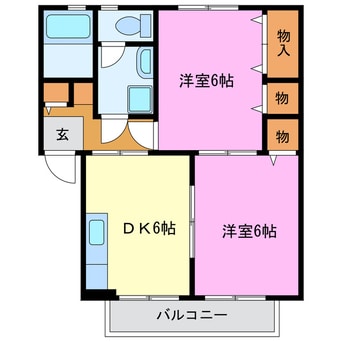 間取図 クレール中村