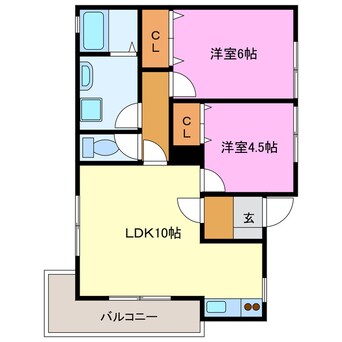 間取図 半田ビレッジ１号棟