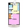 フローリッシュⅡ 1DKの間取り