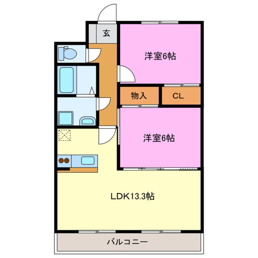 間取図 サンフラワー（都田町）