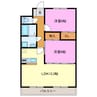 サンフラワー（都田町） 2LDKの間取り