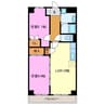 ベルドミール半田山 2LDKの間取り