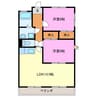 ｅｖｅさいわい 2LDKの間取り