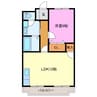 アゼリア 1LDKの間取り