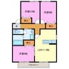 メルベーユⅡＡ・Ｂ 3LDKの間取り
