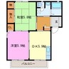 TECHNO TOWNミストラル 2DKの間取り