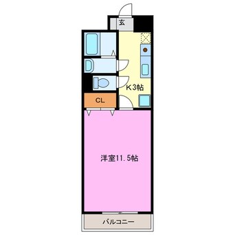 間取図 モンレーヴ葵東Ⅰ・Ⅱ