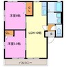リーズヴィラＡ・Ｂ・Ｃ 2LDKの間取り