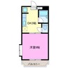 フレンドシティⅡ 1DKの間取り