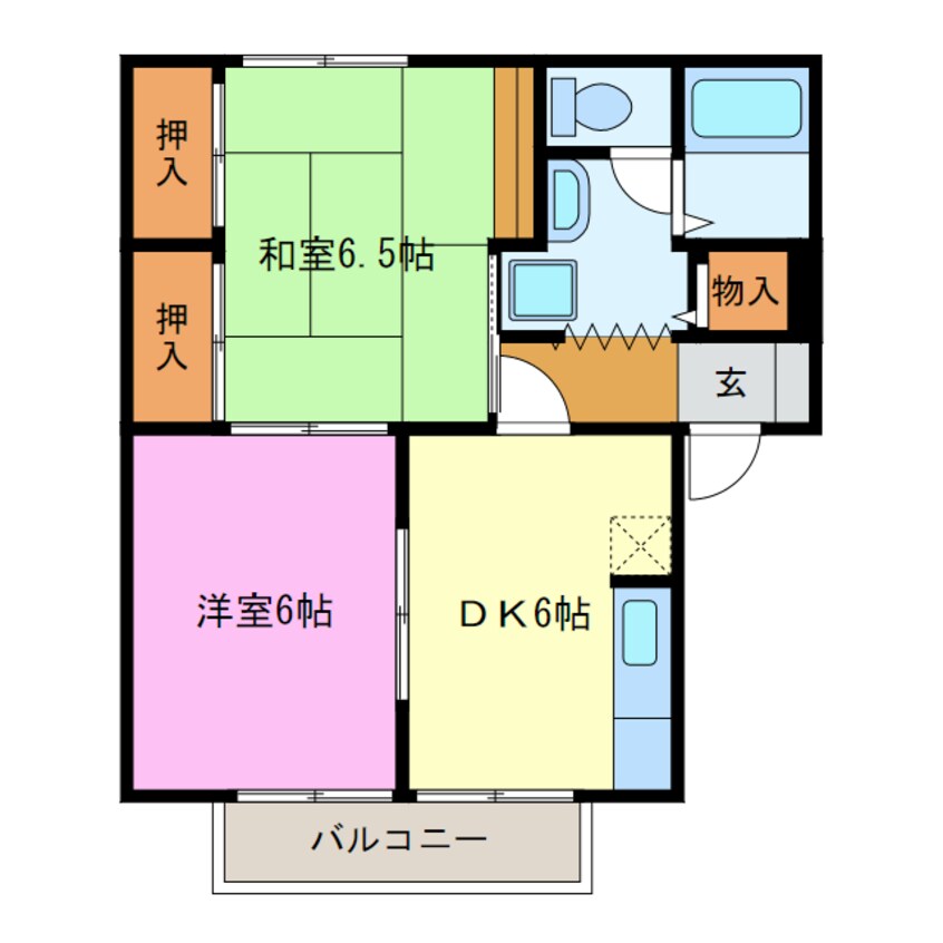 間取図 セジュールゆう＆あい