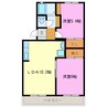 マンション大丸 2LDKの間取り