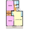 マンション大丸 2LDKの間取り