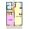 ルネ シャリオＡ 1LDKの間取り