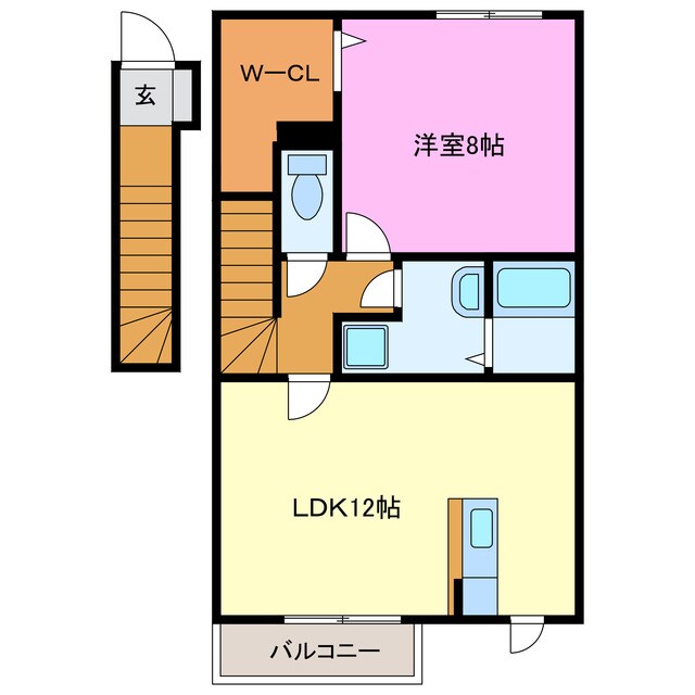 間取り図 ロイヤルタウン染地台  Ｃ棟