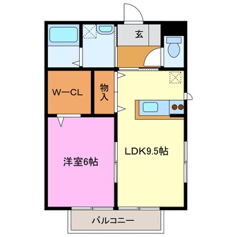 間取図 グロワールＡ・Ｂ