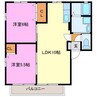 エスポワールＡ・Ｂ（三方原） 2LDKの間取り