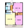 ベルデュール（都田町） 2LDKの間取り