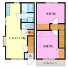 ロザージュＡ・Ｂ 2LDKの間取り