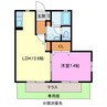 キャスティールⅢ 1LDKの間取り