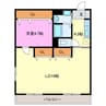 ヴァーチュ 1LDKの間取り