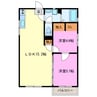 サンライズ葵東 2LDKの間取り