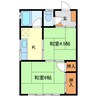 三方原グリーンハイツ 2Kの間取り