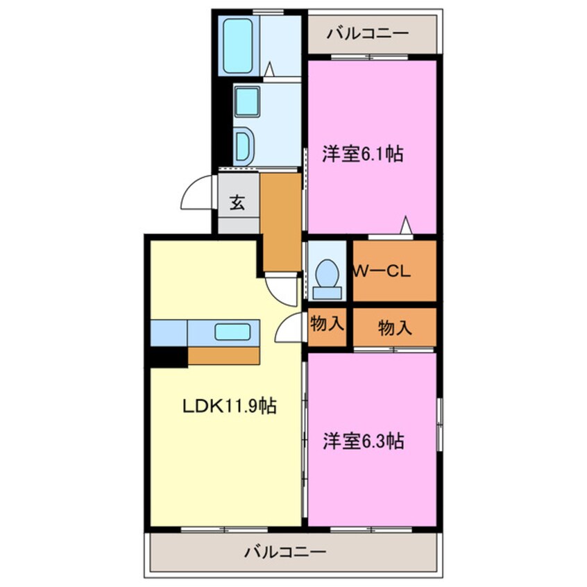 間取図 ブエナビスタ初生