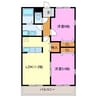 フルール・イル三つ梅 2LDKの間取り