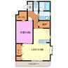 グランシャトーⅡ 1LDKの間取り