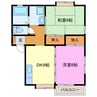 カーサひだまりＢ 2DKの間取り