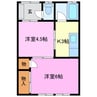 コーポオレンジ 2Kの間取り