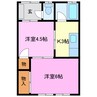 コーポオレンジ 2Kの間取り