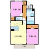 フォルテ・ピーノ 2LDKの間取り