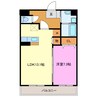 アベニュー初生 1LDKの間取り
