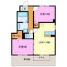 ルーベライト初生Ｃ 2LDKの間取り