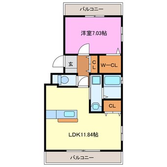 間取図 メゾンベールⅠ・Ⅱ