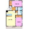 ハイツ・キノト 2LDKの間取り