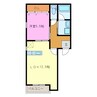クローバー(三方原) 1LDKの間取り