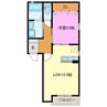 クローバー(三方原) 1LDKの間取り