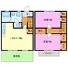 エスペランスA・Ｂ 2LDKの間取り