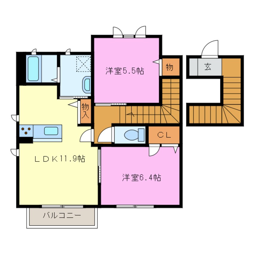 間取図 サンシャインカミトＷＥＳＴ