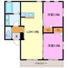 アイリス(半田町) 2LDKの間取り
