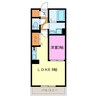 グランボアＢ 1LDKの間取り