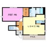 ルナ三方 1LDKの間取り
