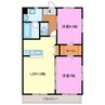 シャウレー有玉 2LDKの間取り