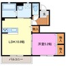 グランデール 1LDKの間取り