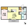 D-Hills初生 1LDKの間取り