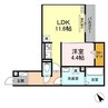 D-Hills初生 1LDKの間取り