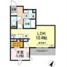 プレジール 1LDKの間取り