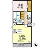 サンパティーク三方原 1LDKの間取り
